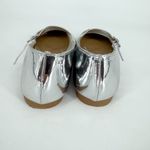 Bamboo  Mary Jane Flats Metallic Silver Size 8 Photo 3