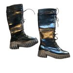 None Women’s Lace Up Knee High Combat Boot NEW Size 38 (US7) Photo 1