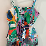 Parker  Weslyn Tropical Belted Linen Mini Dress Size 6 Photo 0