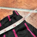 Escada Black Pink Striped Silk Wide Leg Side Pockets Pants Size 3X Photo 3