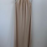 Forever 21  Beige Neutral Halter Maxi Dress Longline Large Photo 0