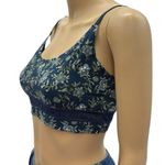 Lucky Brand  Blue Floral Pullover Lounge Bra Not Padded Womens Large Photo 3