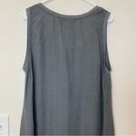 Flax  Serene Linen Sleeveless Maxi Tank Dress Slate Gray Small Relaxed Lagenlook Photo 9