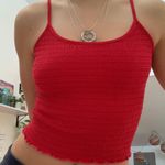 Brandy Melville red bow strappy top Photo 0