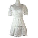 Peter Som  Collective Eyelet Mini Dress in White 6 Womens Backless Cut out Photo 3