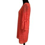 Madison Leigh , 3/4'' SLEEVE, CORAL‎ LACE OVERLAY DRESS SIZE 6 Photo 2