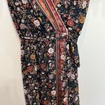 Xhilaration  Size L Maxi Dress Long Floral Faux Wrap Short Flutter Sleeve Women’s Photo 2