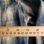 Maeve  Cavalon Plaid‎ Peplum Tunic Blouse Small Blue Photo 6