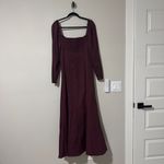 STAUD  Josephine Maxi Burgundy Dress Long Sleeve Size 10 Photo 7