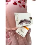 Jessica Simpson NEW Women’s SM Pink Heart 2 Piece Babydoll Sheer Lingerie Set Photo 4