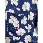 Lauren Ralph Lauren Pajama Shirt Floral Small Blue/Pink Collared Blue Photo 3