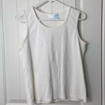 Pro Spirit women’s white ribbed stretch sleeveless thick strap tank top shirt XL Photo 0