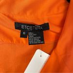 Etcetera  silk orange double breasted trench coat size‎ 6 fall halloween pumpkin Photo 1