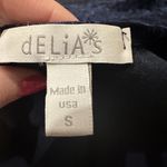 Delia’s Emily Crushed Velvet Sleeveless Blue Mini Dress Small NYE Holidays Photo 2