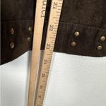 Vintage Y2K Escapade Sweater Full Zip Suede Brown Long Sleeve Womens Small Photo 6