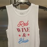 💕MIKEN FLOW💕 Graphic Tank Top Red Wine & Blue Medium M NWT Photo 3
