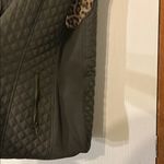 New Direction New Directions Olive Quilted Vest with Leopard Lining Photo 6