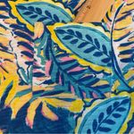 Stella Parker Women’s Size L Chest Pocket T Shirt Cotton Dress Tropical Teal Blue Size L Photo 8