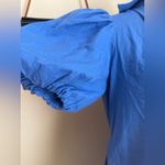 Pinch Blue Puff Sleeve Empire Waist Dress, Pockets, Size Large Photo 1
