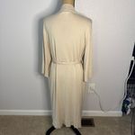 Johnny Was Beige Floral Embroidered Belted Silk Cashmere Long Cardigan Size M Photo 11