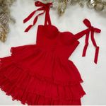 Adeline ADEIRLINA sweetheart neckline true red dress. Photo 2