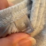 Athleta  Gray Plush Tech‎ Sweatshirt Dress Size Small Back Zip 3/4 Sleeve Pockets Photo 5