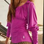 Free People Movement Purple Hooded Shirt Top Photo 5