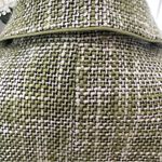 Dialogue  Olive Houndstooth Tweed Trench Coat Size 10 Photo 9