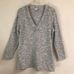14th & Union  gray V-neck tunic sweater XL Photo 0