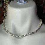 Baroque Pearl Short Necklace 16” Long Blue Photo 1