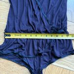 Kiki de Montparnasse Modal Blend Wrap Teddy w/ Black Silk Trim, Sz XS Purple Photo 9