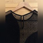 ABS Allen Schwartz Allen Schwartz Size Small One Shoulder Sleeve Mesh Shimmery Black Formal Gown Photo 9