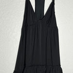 Free People Intimately Black Babydoll Ruffle Dress Mini Coquette Racerback Sexy Photo 0