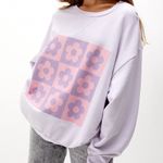 PacSun PS / LA Floral Grid Crew Neck Sweatshirt Photo 0