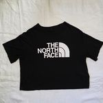 The North Face Women's Black Crop Top with White Logo NWOT Photo 3