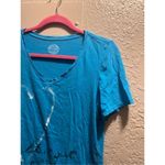 Life is Good  Blue T-Shirt Woman’s Size Medium-Flaw Small Hole On Back Photo 4