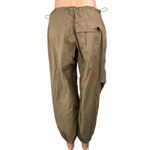 Ietsfrans Brown Low Rise Drawstring Wide Leg Barrel Trousers Joggers Pants Sz XS Photo 1