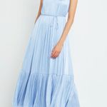 Blue Satin Dress Size M Photo 2