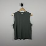 Pact Women’s Organic Airplane Mock Neck Shell in Castor Green Size L Photo 5