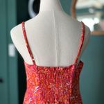 Jason Wu Red Linen Blend Paisley Midi Dress Photo 4