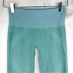 Wolford Shiny Grid Leggings Metallic Ice Jade Silver Athleisure Glam Designer S Blue Photo 3