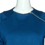 Hadley by Smartpak Sweatshirt Women Small Asymmetrical Pullover Plush Equestrian Blue Photo 4
