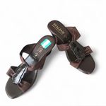 Italian Shoemakers  Women’s Dark Brown Bow Sandals Size 9 Photo 1