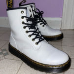 Dr. Martens  Zavala White Leather Combat Boots Women Size 37 EU 6.5 US Grunge Photo 0