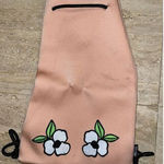 Triangl‎ Neoprene Swim Bag Embroidered Floral Drawstring Orange Photo 0