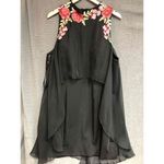 Lucci Lu Womens Cocktail Dress Embroidered Floral Asymmetrical Size 22 Photo 1