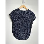 J. Crew Mercantile Shirt Womens Blue/White Ruffle Sleeve Size Small Blue Photo 3