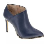 BCBGeneration Women's Hadix Bootie Navy Blue Gold Chain Detail Size 6.5 Siren Photo 0