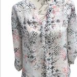 Maurice's Small Blouse Coral Print Photo 1