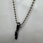 Ankh‎ Cross Pendant Necklace Hematite Tone Bead Chain Ancient Egyptian Symbol Black Photo 4